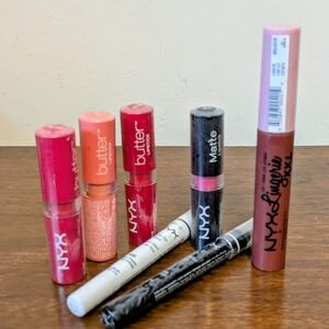 NYX Lip Balm & Gloss Set - Pink, Coral, Black